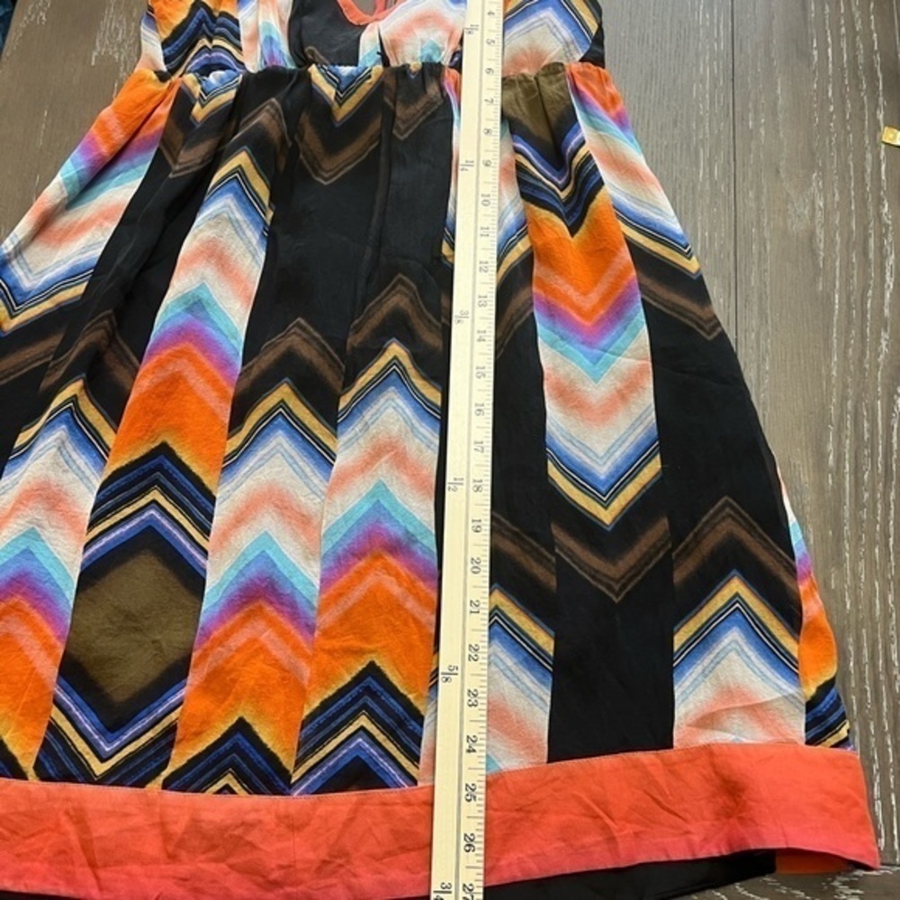 Guess Jeans Silk Crossed Back Spaghetti Strap Mini Colorful Dress - Picture 11 of 15